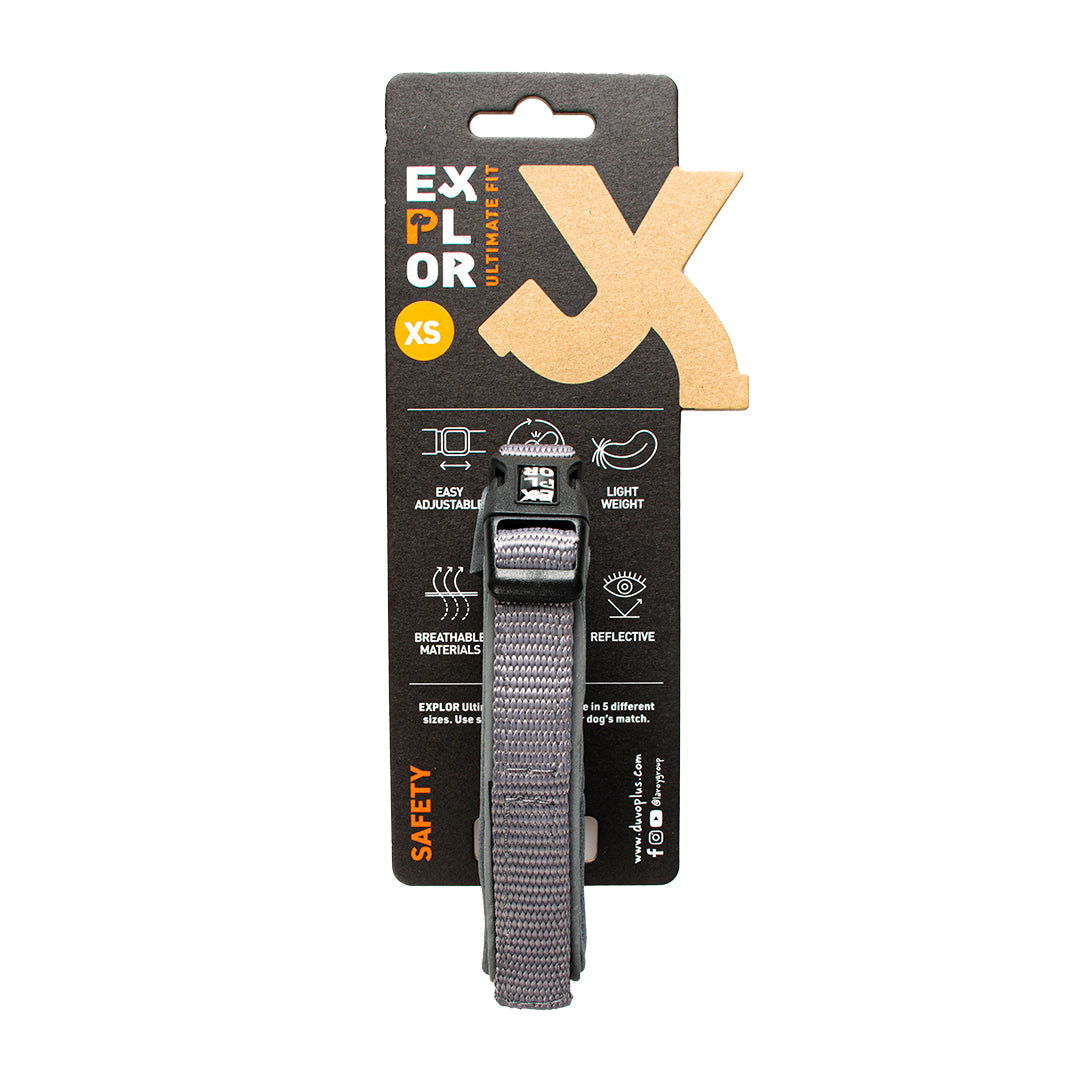 Fit comfy halsband EXPLOR reflecterend silver