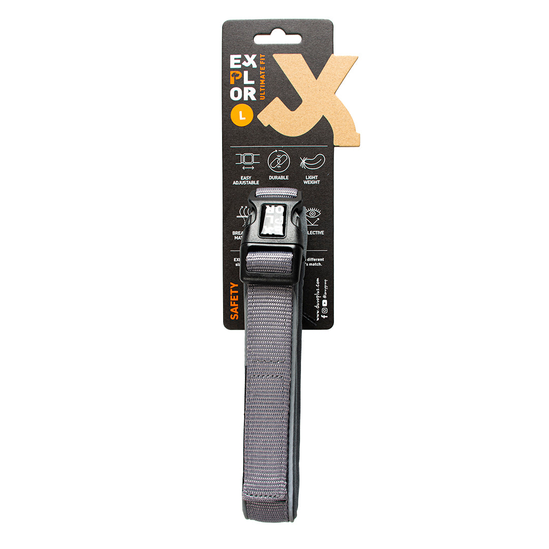 Fit comfy halsband EXPLOR reflecterend silver