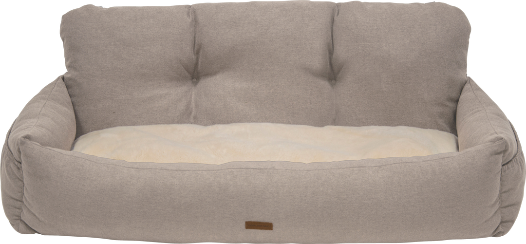 Honden autostoel voor achterbank beige 113cm