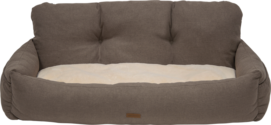 Honden autostoel voor achterbank beige 113cm