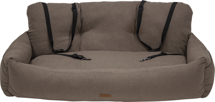 Honden autostoel voor achterbank beige 113cm