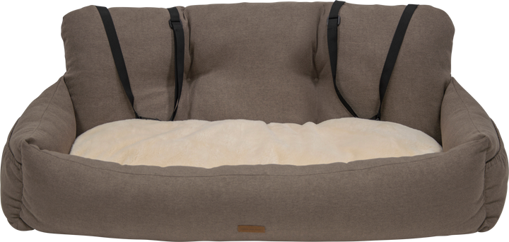 Honden autostoel voor achterbank beige 113cm