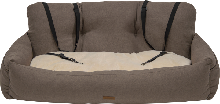 Honden autostoel voor achterbank beige 113cm