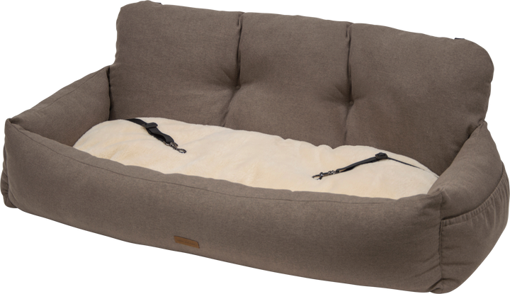 Honden autostoel voor achterbank beige 113cm