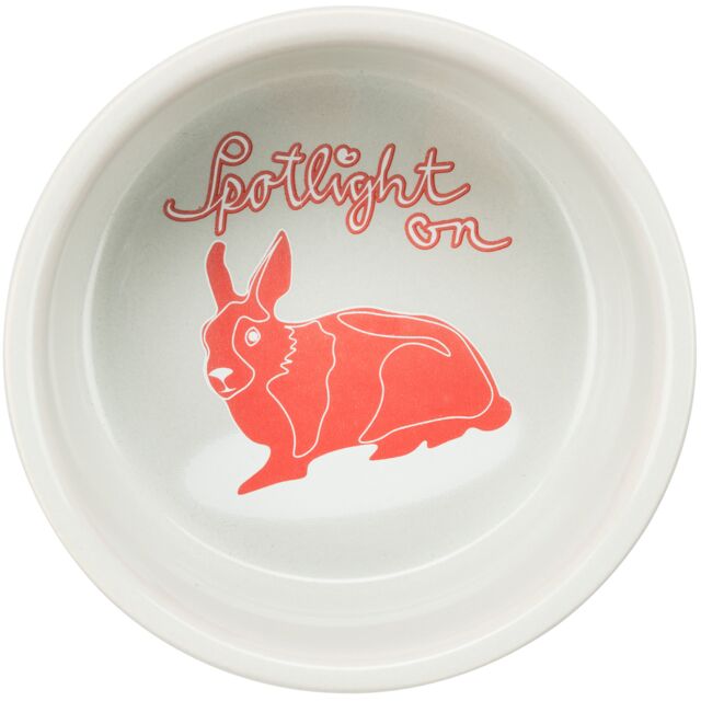 Trixie voer/waterbak konijn keramiek 11cm