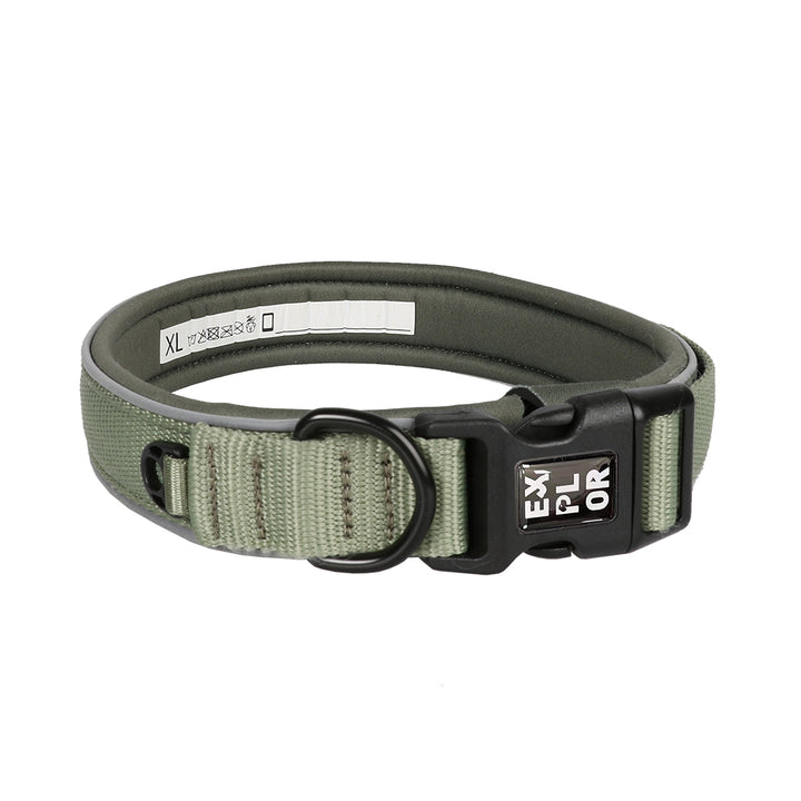 Fit comfy halsband EXPLOR reflecterend groen