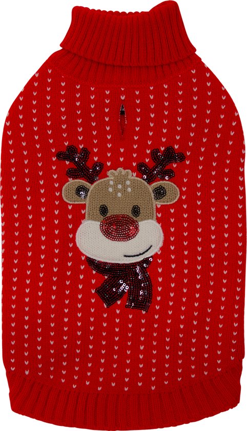 Kersttrui rendier rood