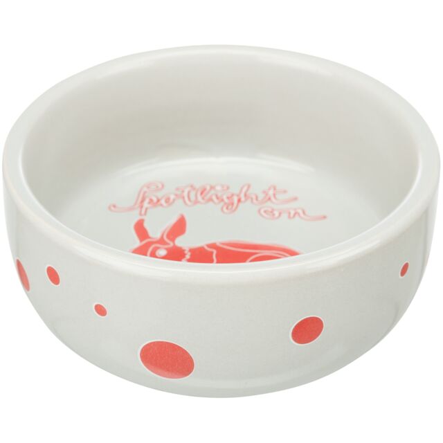 Trixie voer/waterbak konijn keramiek 11cm