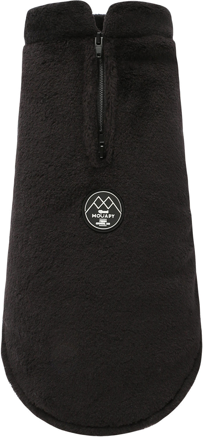 Hondenjasje zwart fleece stof