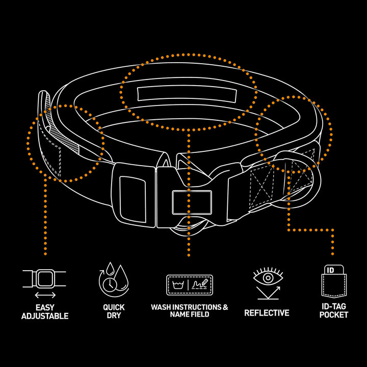 Fit comfy halsband EXPLOR reflecterend silver