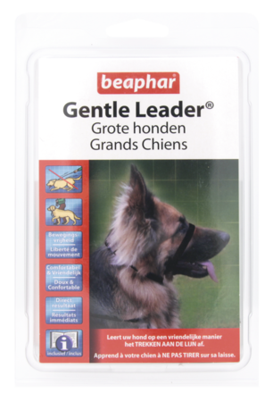 Gentle leader zwart large - Pip & Pepper by Dierenspeciaalzaak Huysmans
