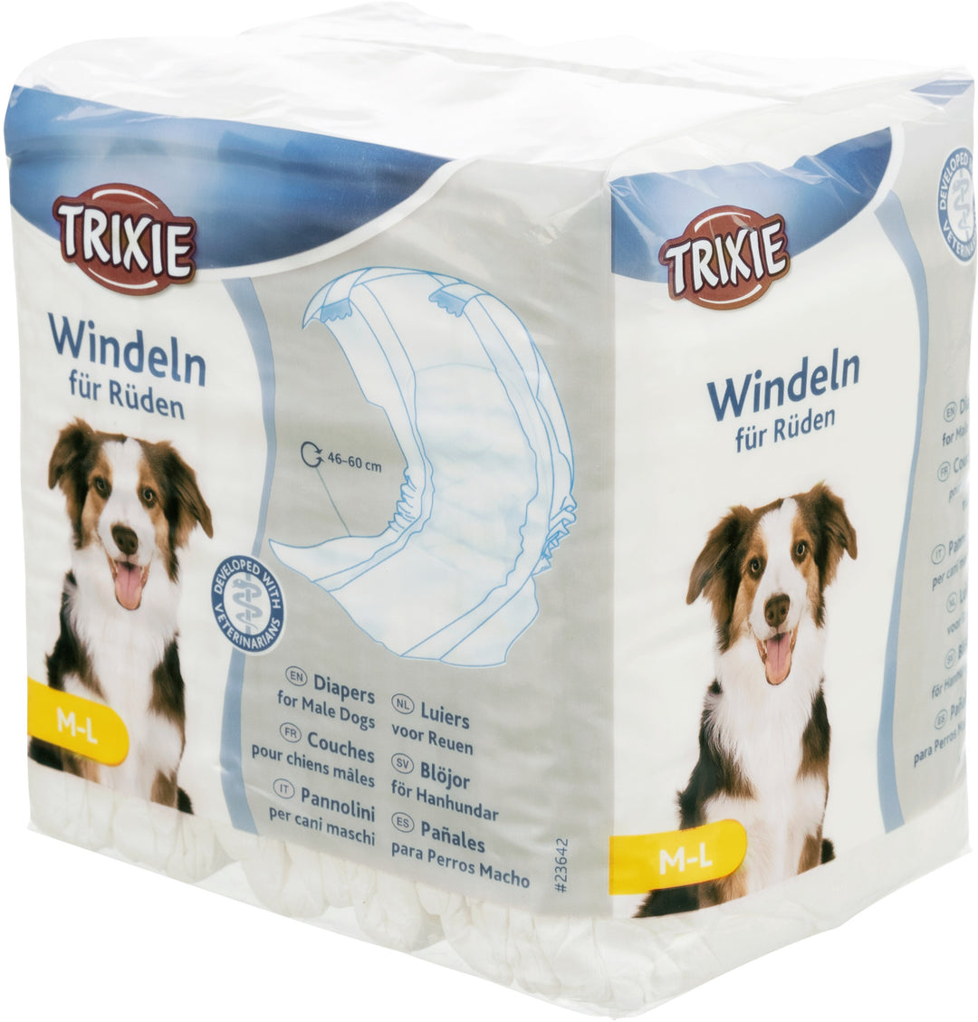 Trixie luiers voor reuen M/L 46-60cm 12stuks - Pip & Pepper by Dierenspeciaalzaak Huysmans