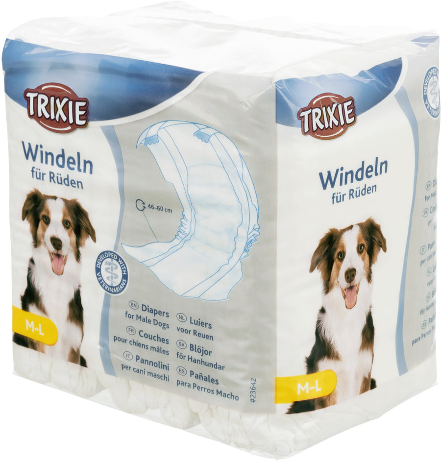 Trixie luiers voor reuen M/L 46-60cm 12stuks - Pip & Pepper by Dierenspeciaalzaak Huysmans