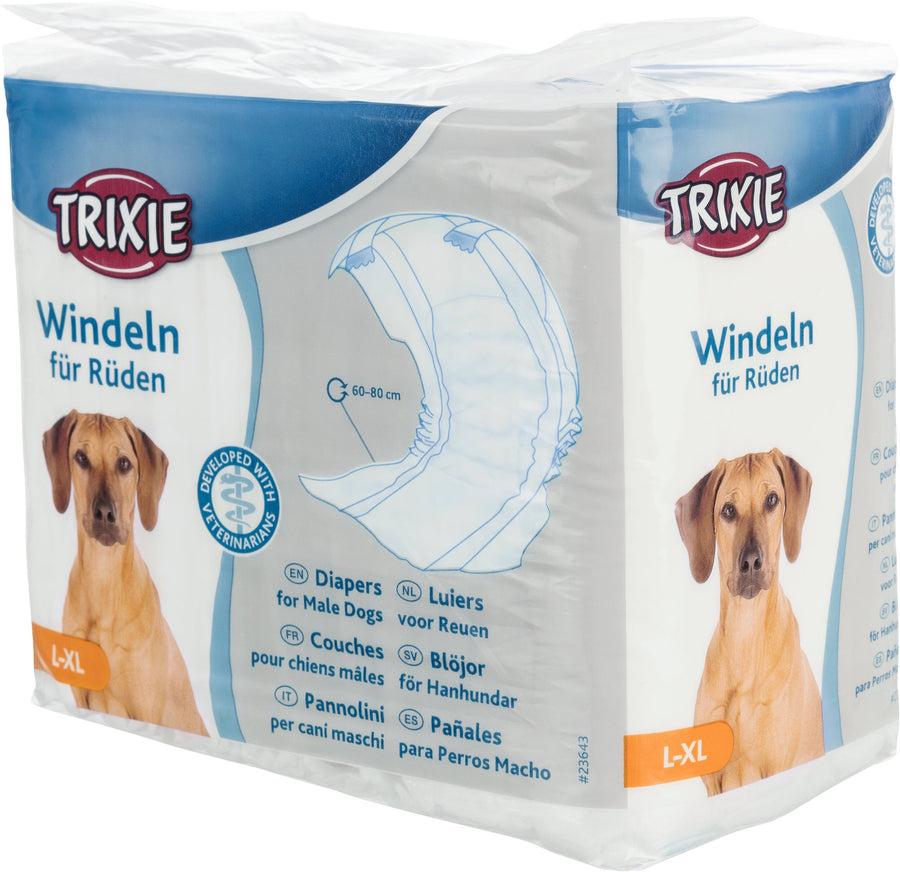 Trixie luiers voor reuen L/XL 60-80cm 12stuks - Pip & Pepper by Dierenspeciaalzaak Huysmans