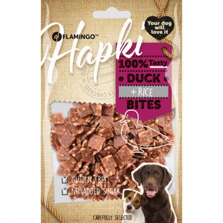 Hapki duck & rice bites 85gr - Pip & Pepper by Dierenspeciaalzaak Huysmans