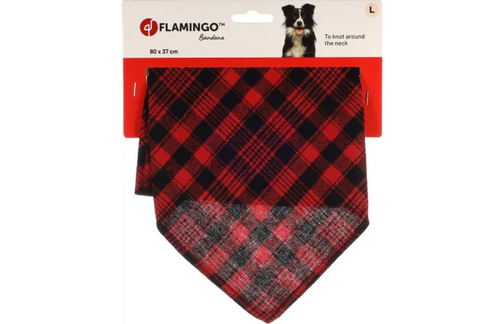 Bandana rood geruit - Pip & Pepper by Dierenspeciaalzaak Huysmans