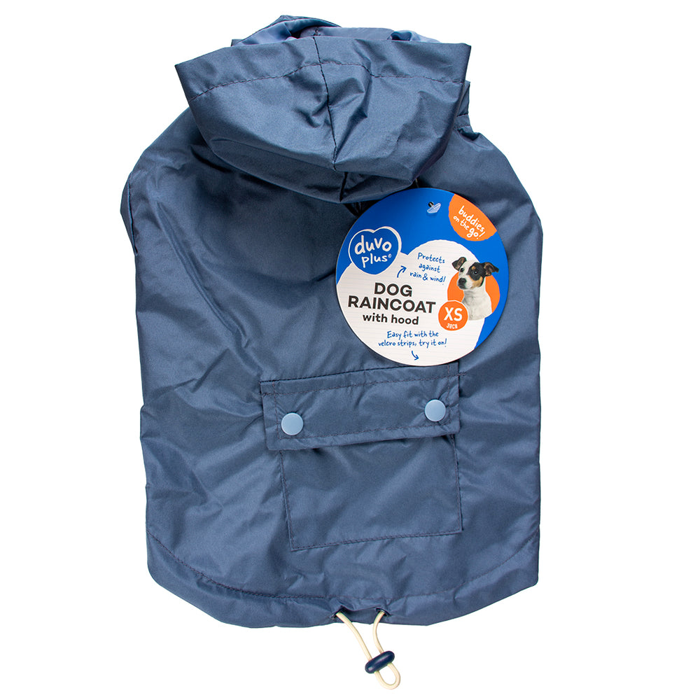 Hondenregenjas parka blauw - Pip & Pepper by Dierenspeciaalzaak Huysmans