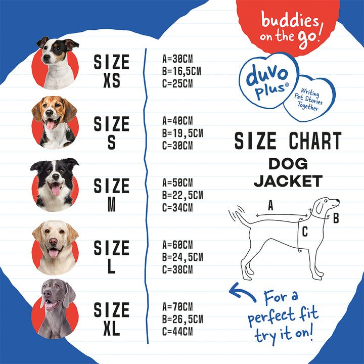 Hondenregenjas parka blauw - Pip & Pepper by Dierenspeciaalzaak Huysmans