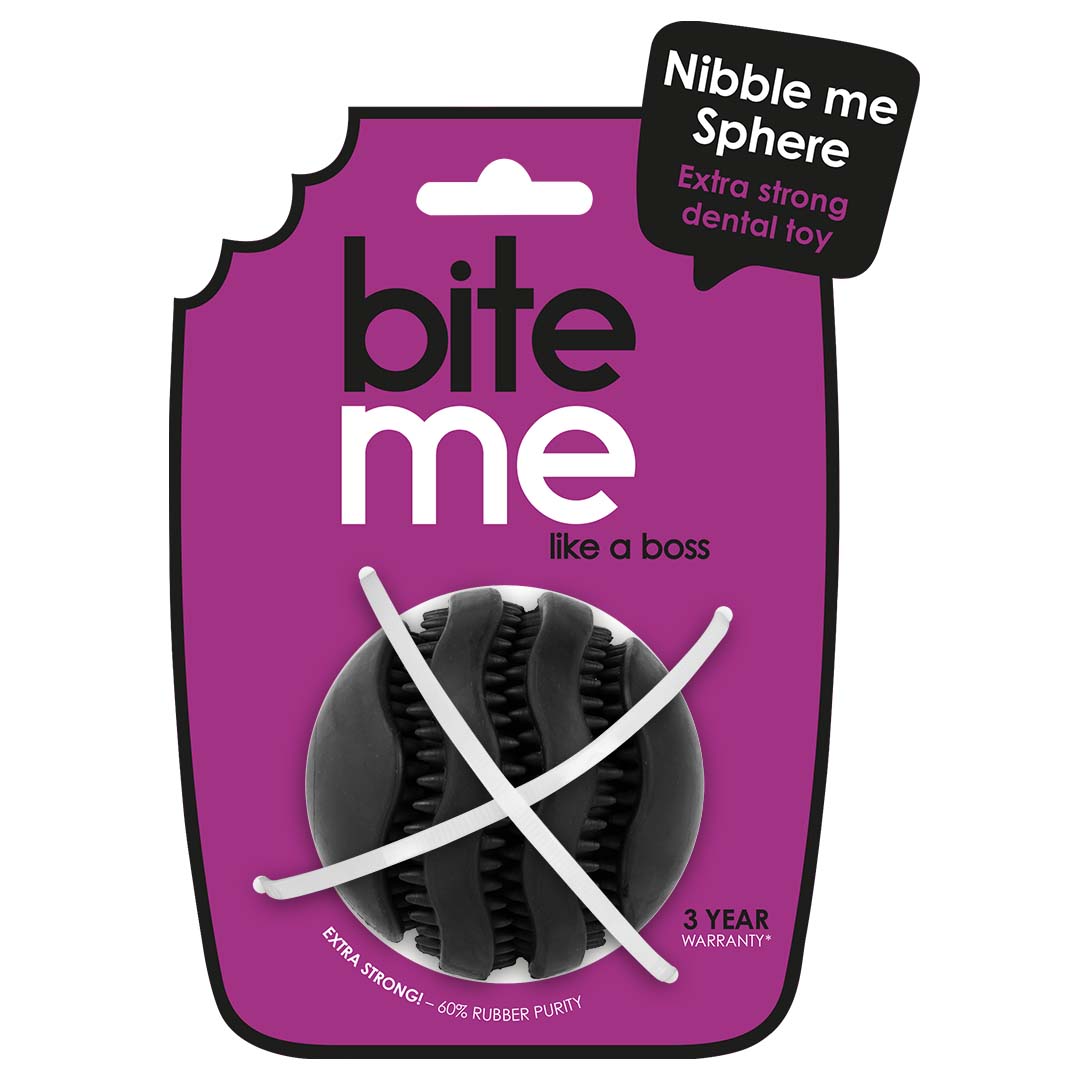 Ebi snackspeeltje nibble me sphere S zwart