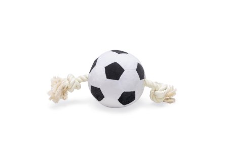 BZ pluche voetbal met touw 27 cm