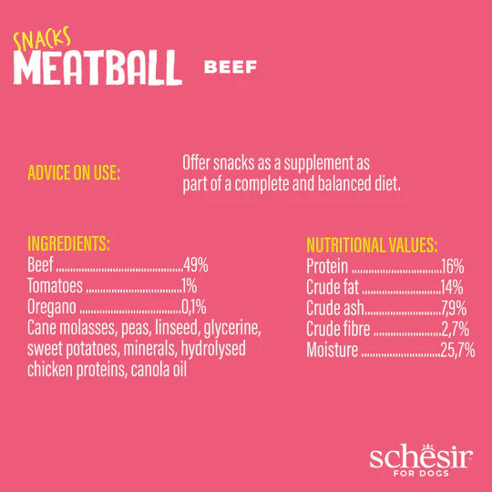 Schesir mini balls beef 225g