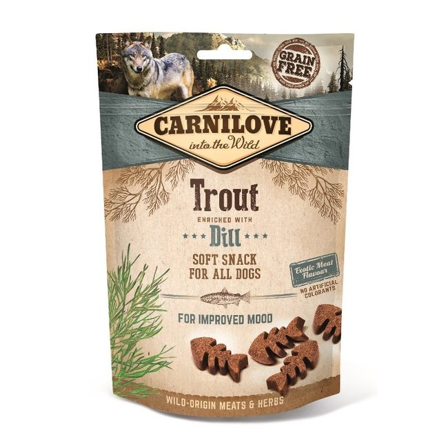 Carnilove soft snack forel en dille 200gr