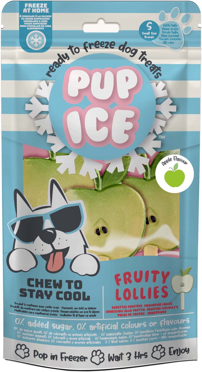 Hondenijsje fruit lollie appel