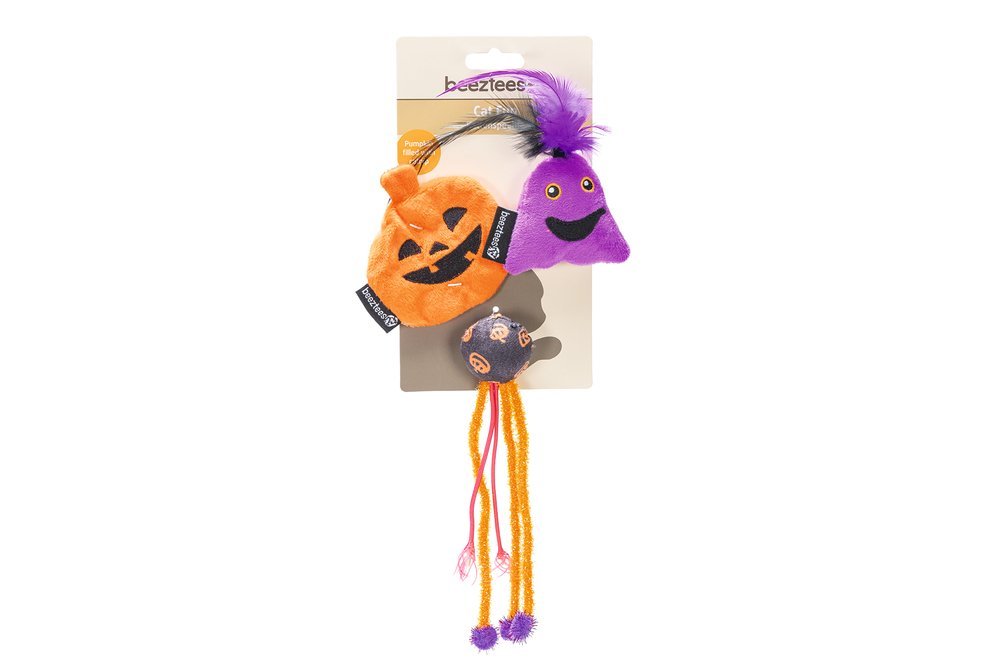 Halloween kattenspeelgoed boeh 3st