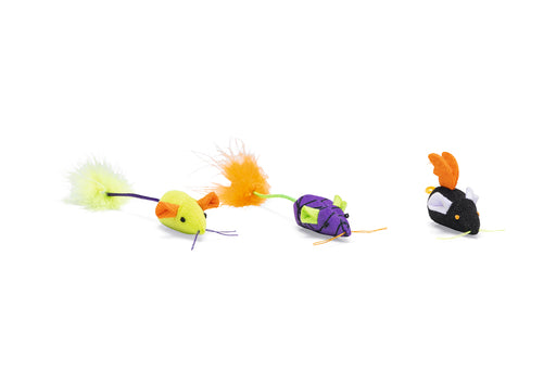 Halloween kattenspeelgoed speelmuizen 3st