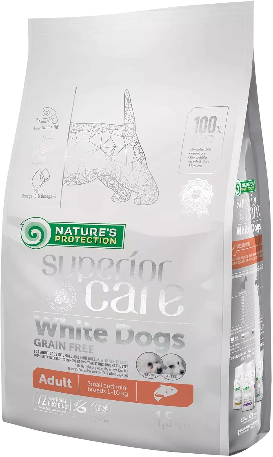 Superior care voor witte honden adult small zalm 1.5kg