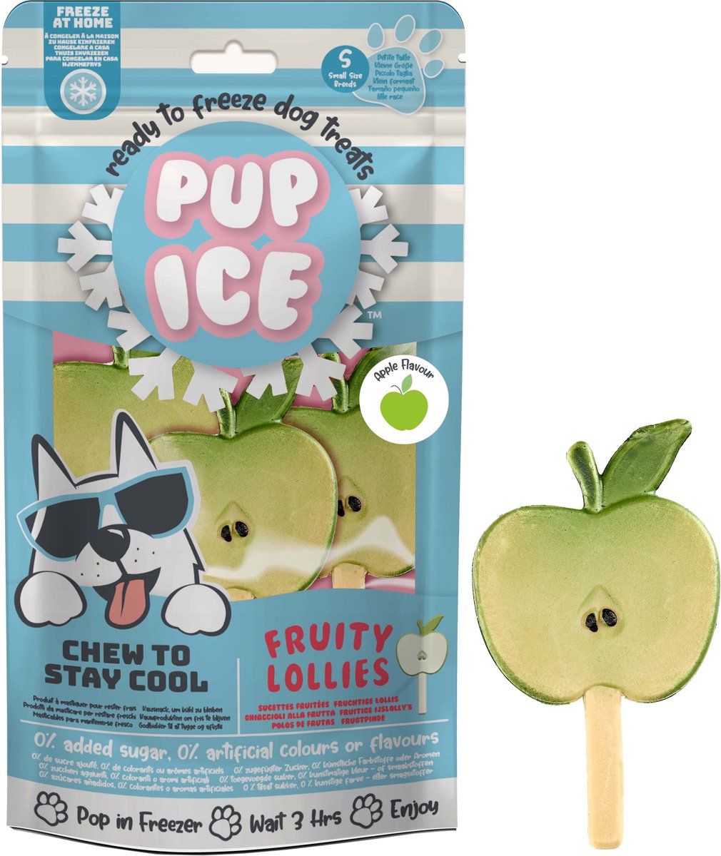 Hondenijsje fruit lollie appel