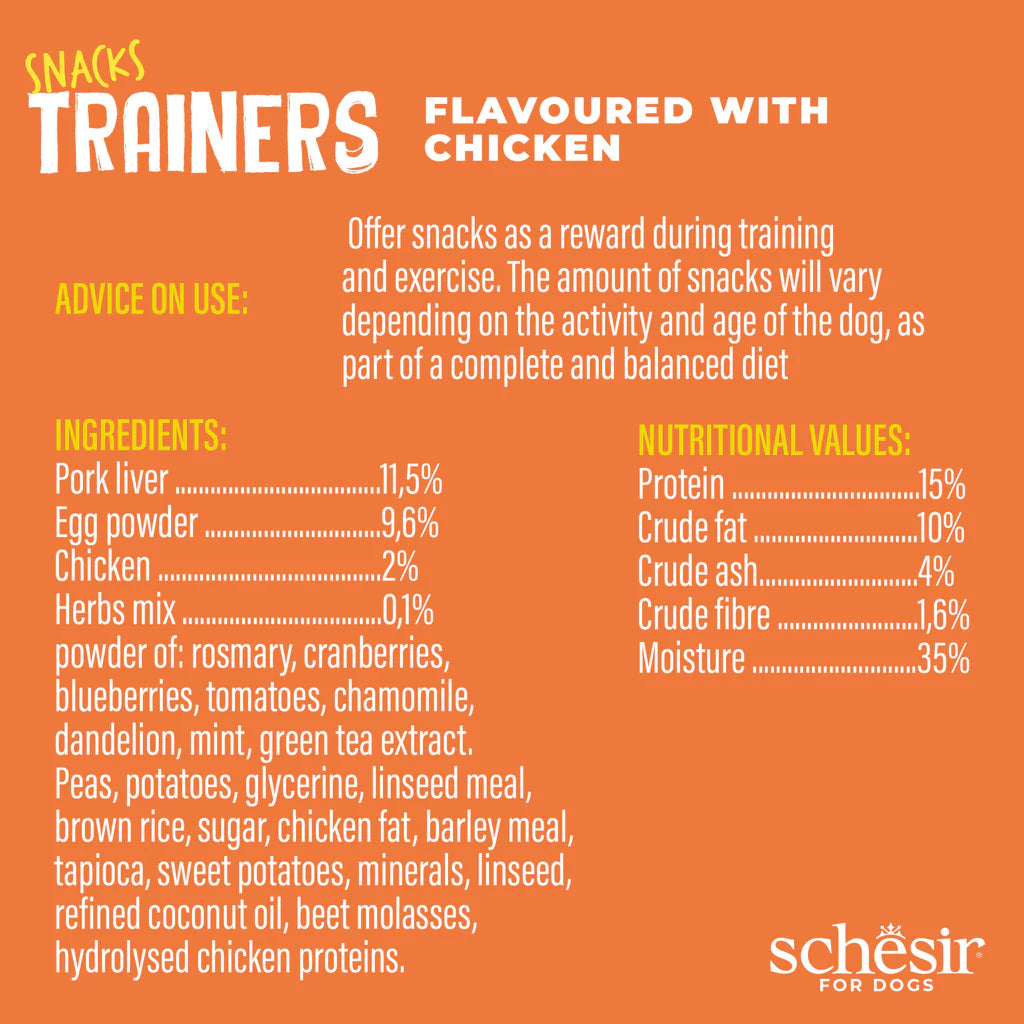 Schesir trainingssnacks chicken 283gr