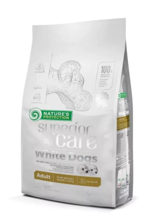 Superior care voor witte honden adult small lam 1.5kg