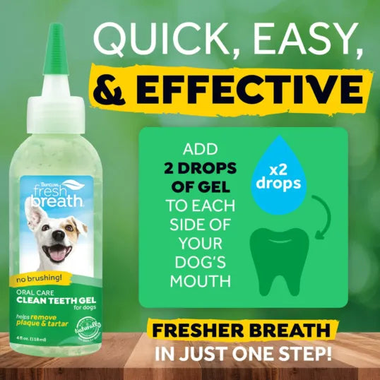 Fresh breath gel tandverzorging voor hond 118ml