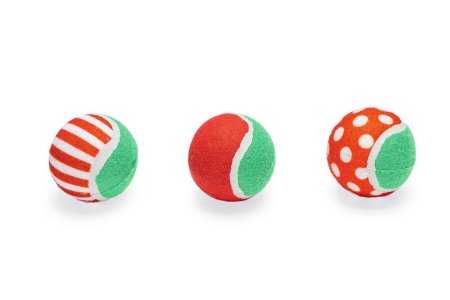 Kerst tennisballen 3st