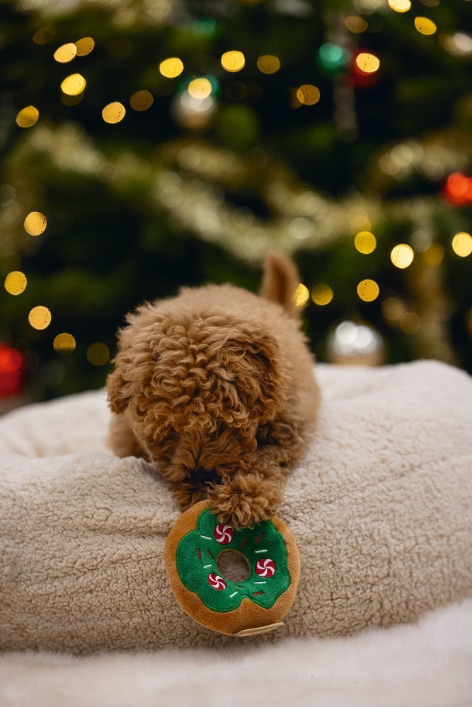 Kerst donut pluche 12 cm 1st
