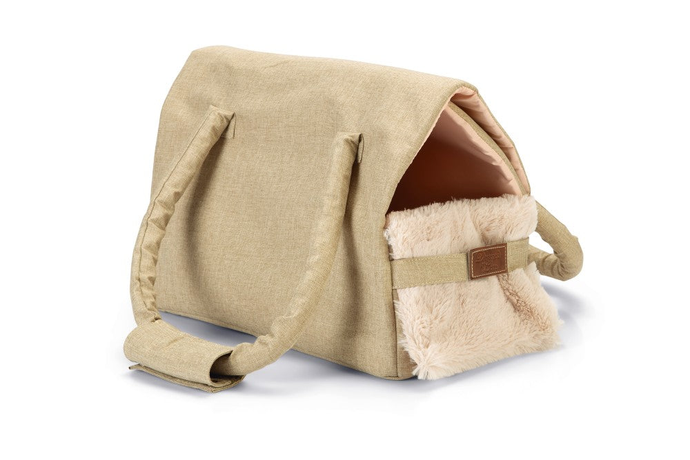DBL Draagtas Wanza beige/roos - Pip & Pepper by Dierenspeciaalzaak Huysmans