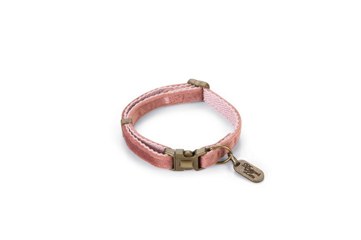 Halsband velura roze - Pip & Pepper by Dierenspeciaalzaak Huysmans
