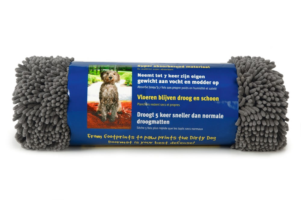 Dirty dog droogloop mat 90x66cm grijs - Pip & Pepper by Dierenspeciaalzaak Huysmans
