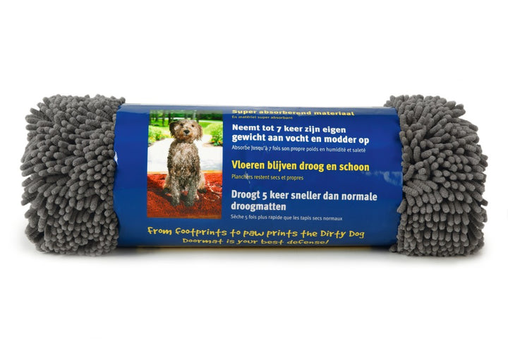 Dirty dog droogloop mat 90x66cm grijs - Pip & Pepper by Dierenspeciaalzaak Huysmans