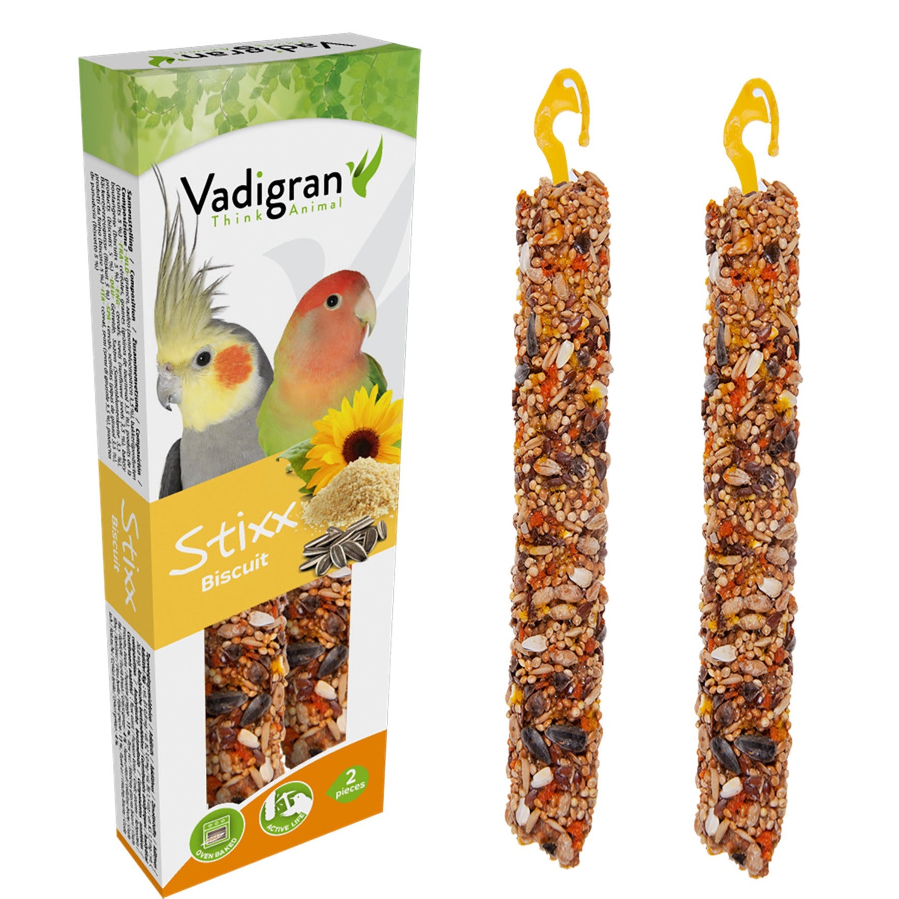 Snack stixx parkiet beschuit 115gr - Pip & Pepper by Dierenspeciaalzaak Huysmans