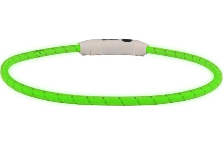 Lichtgevende halsband led visio light nylon groen - Pip & Pepper by Dierenspeciaalzaak Huysmans