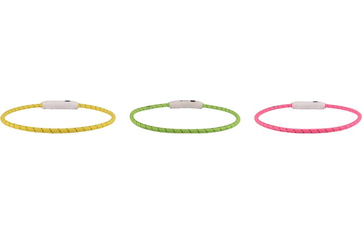 Lichtgevende halsband led visio light nylon roze - Pip & Pepper by Dierenspeciaalzaak Huysmans