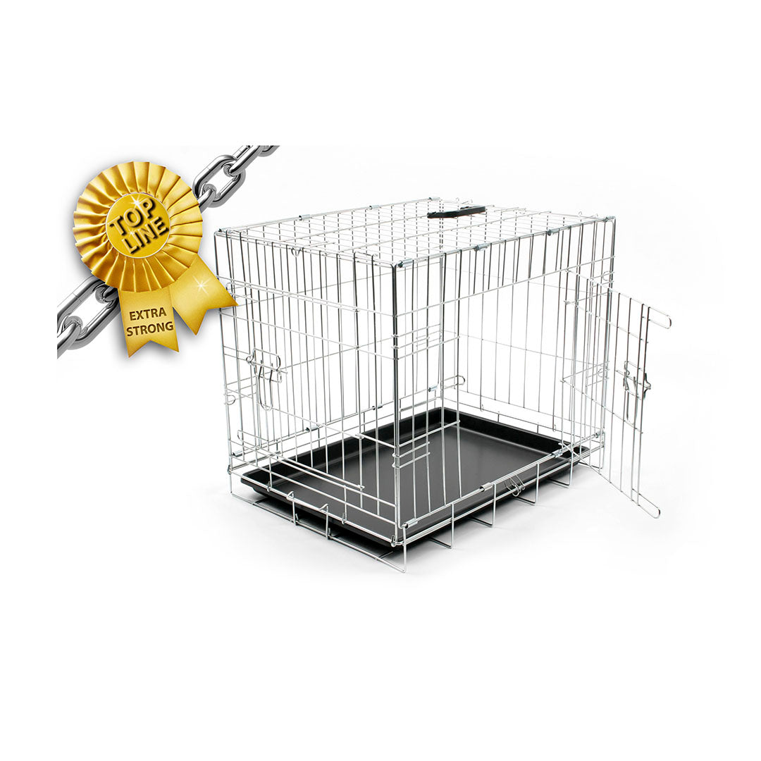 Draadkooi zilver M 76x54x48 - Pip & Pepper by Dierenspeciaalzaak Huysmans