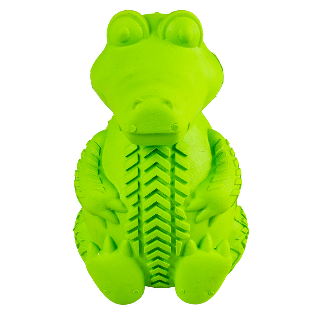 Rubbere krokodil groen 7,5x9,5x12cm - Pip & Pepper by Dierenspeciaalzaak Huysmans