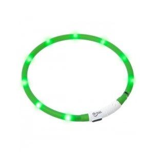 Lichtgevende halsband led visio light groen - Pip & Pepper by Dierenspeciaalzaak Huysmans