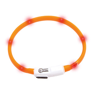 Viseo light halsband oranje 20-35 cm verstelbaar - Pip & Pepper by Dierenspeciaalzaak Huysmans