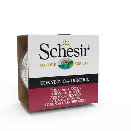 Schesir 85gr tonijn en tandbrasem - Pip & Pepper by Dierenspeciaalzaak Huysmans