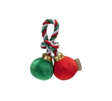 Kerstballen met touw 19cm - Pip & Pepper by Dierenspeciaalzaak Huysmans