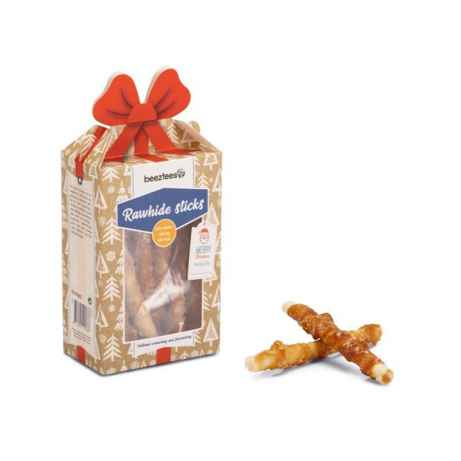 Kerst kauwstaafjes kip 18st - Pip & Pepper by Dierenspeciaalzaak Huysmans